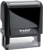Trodat Printy 4913 self inking rubber stamp Impression size 7/8" x 2 3/8" Allows up to 5 lines of text.