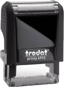 Trodat Printy 4910 Self-Inking Stamp Impression Size: 3/8" X 1-1/32" Allows up to 3 lines of text.