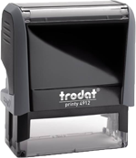 Trodat Printy 4912 self inking rubber stamp Impression size 3/4" x 1 7/8" Allows up to 4 lines of text.