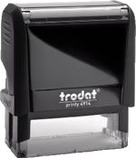 Trodat Printy 4914 self inking rubber stamp Impression size 1" x 2 1/2" Allows up to 6 lines of text.