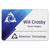 Full Color Aluminum Name Badge Size: 3-1/2" x 2"
