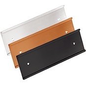 2" x 8" Aluminum Wall Holder for 1/16" Plastic
