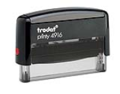 Trodat Printy 4916 self inking rubber stamp Impression size 3/8" x 2 3/4" Allows up to 3 lines of text.