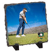 7-1/2" x 7-1/2" Square Gloss SubliStone with Stand