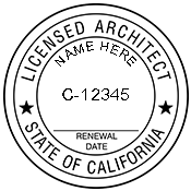Certified California Architects Stamp and Handle