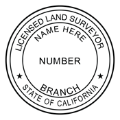 Certified Engineers Land Surveyors Stamp & Mount