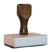 Rubber Stamp: Wood Handle Style
Maximum width 2" X 2"