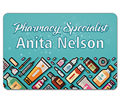 Full Color Aluminum Name Badge Size: 3" x 2"